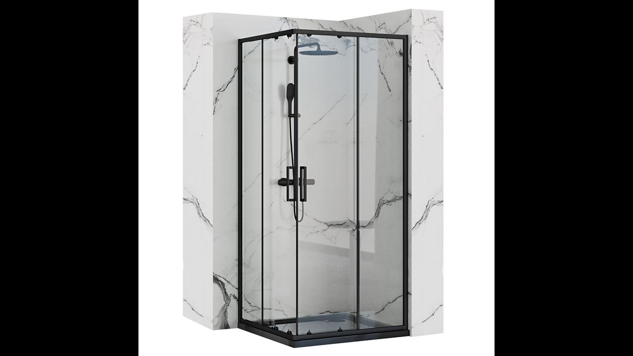 Cabina de ducha Rea Punto Black 90x90