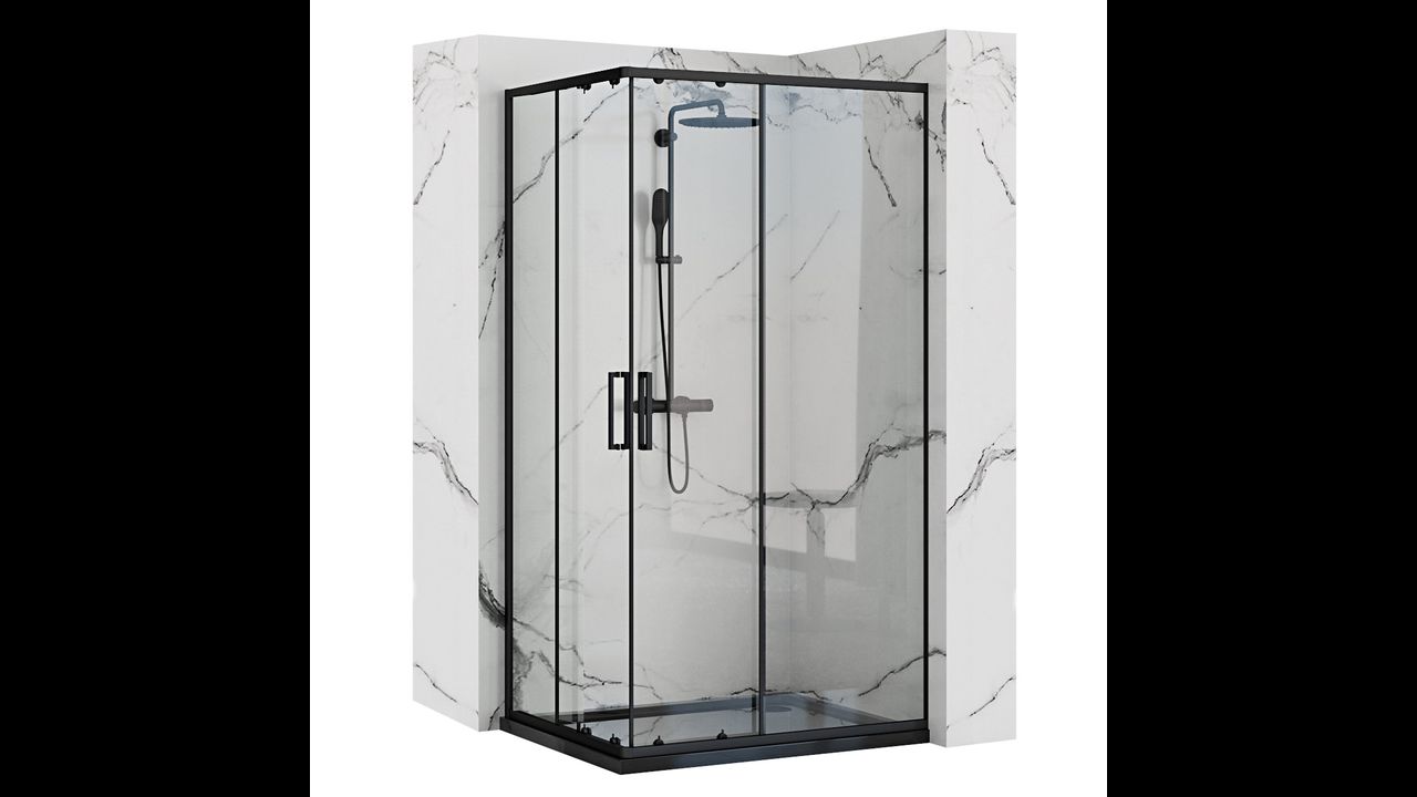 Cabina de ducha Rea Punto Black 80x100